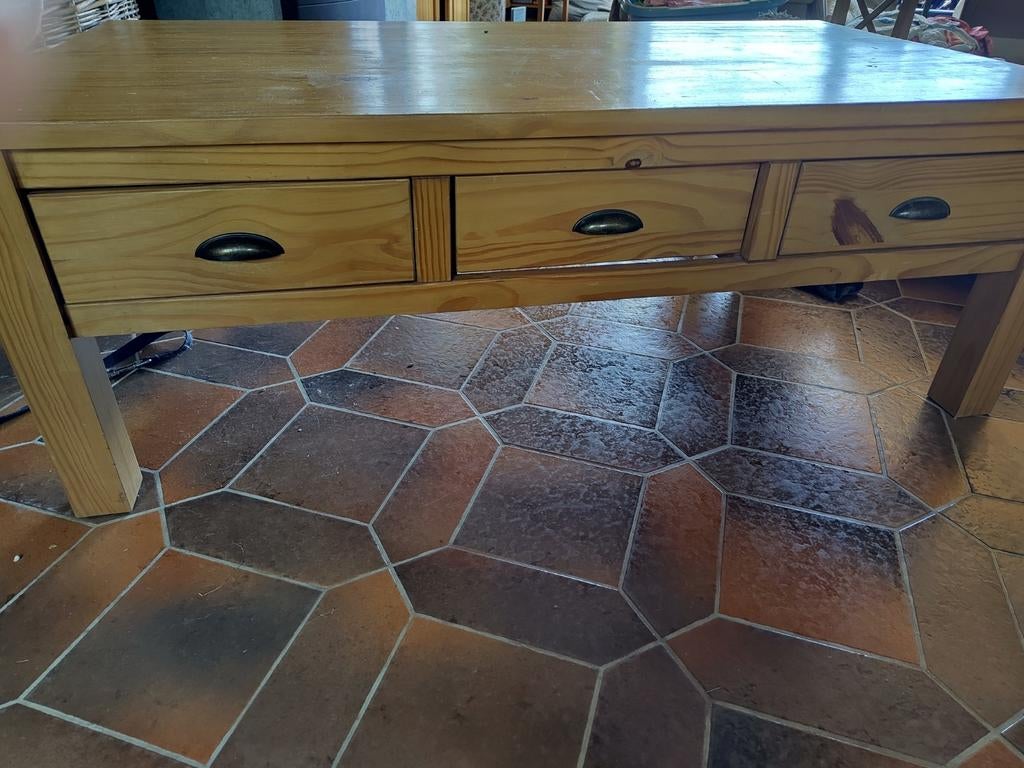 Salontafel grenen, Ophalen