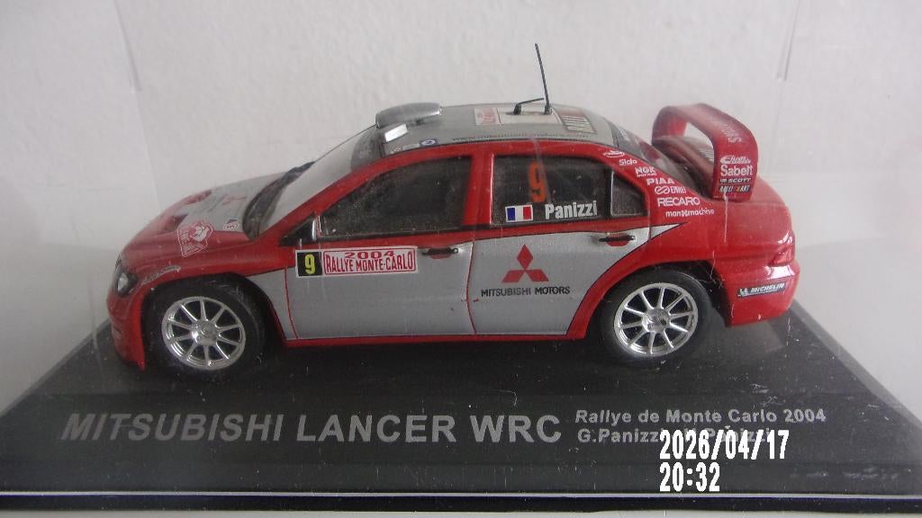 MITSUBISHI LANCER WRC PANIZZI frères M-C 2004.IXO 1/43 IMPEC, Enlèvement ou Envoi, Comme neuf, Voiture, Autres marques