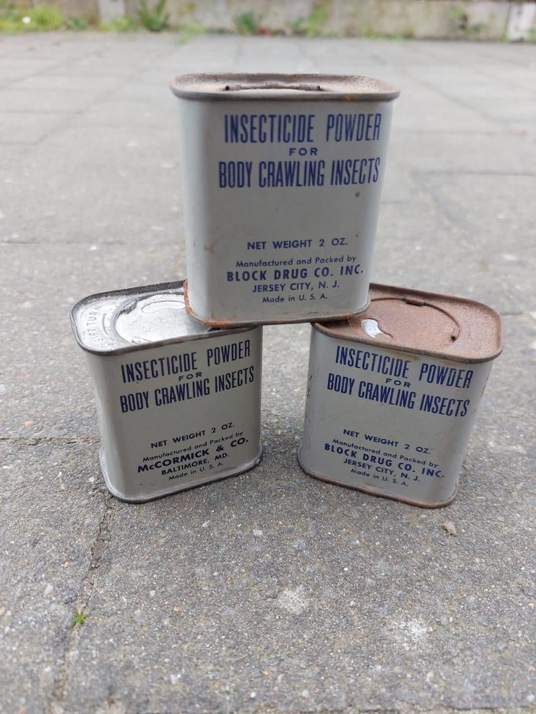 Poudre insecticide WO2 de l'armée américaine, Collections, Objets militaires | Seconde Guerre mondiale, Enlèvement ou Envoi, Armée de terre