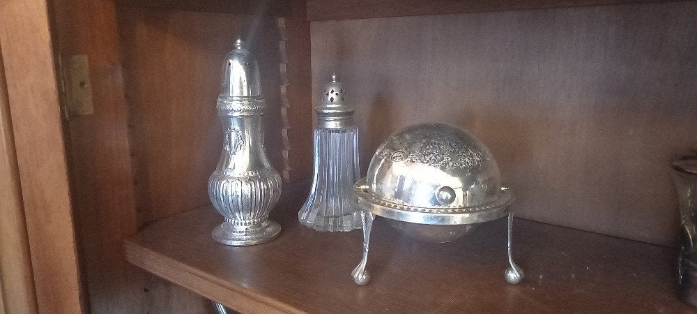 antieke peper en zoutvat en suikerpot, Antiek en Kunst, Ophalen