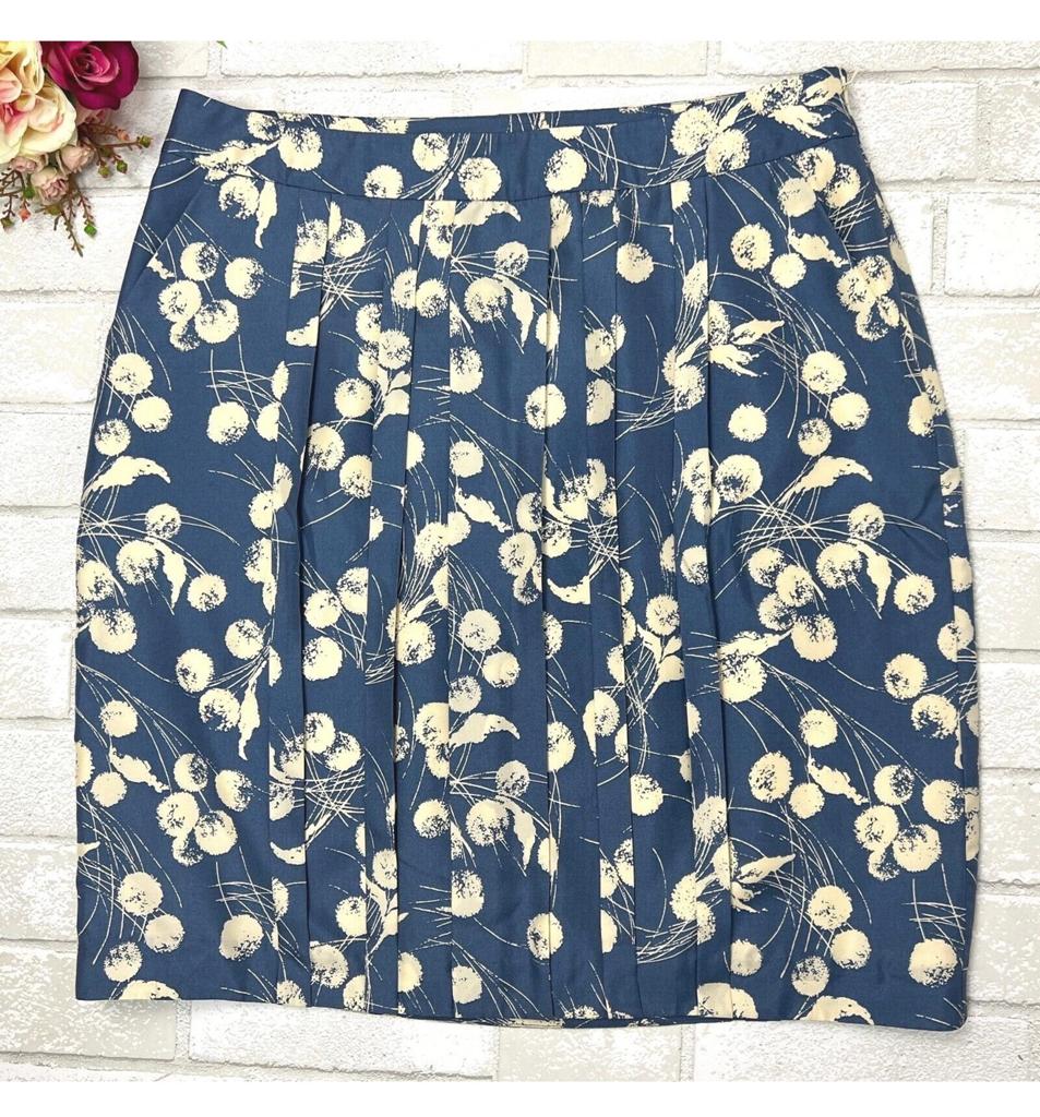 Boden Limited Edition ROK s Zijde Blauwe Dandelion Plooirok, Ophalen of Verzenden, Zo goed als nieuw, Maat 36 (S), Blauw
