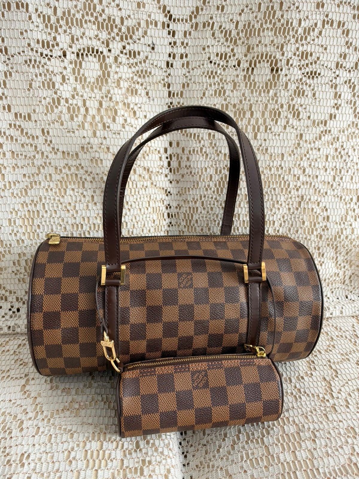 LOUIS VUITTON tas met Papillon-minitasje, Ophalen of Verzenden, Zo goed als nieuw