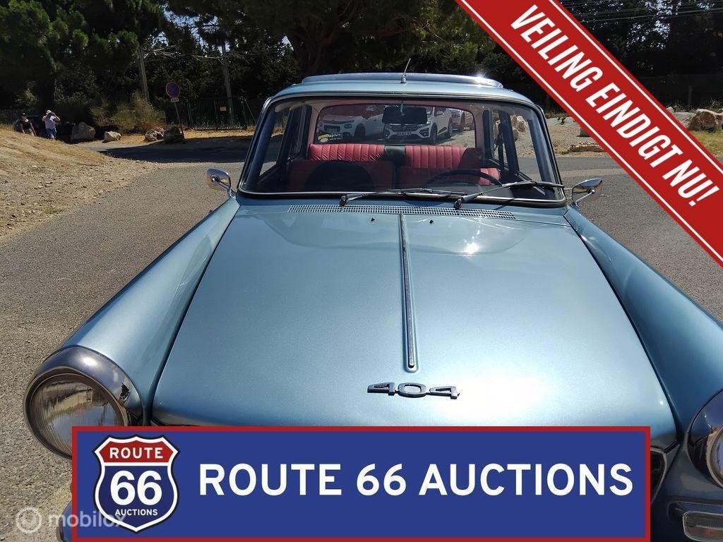 Peugeot 404 Super Luxe | 1967 | Route 66 Auctions, Autos, Achat, Entreprise, Boîte manuelle, Autre carrosserie