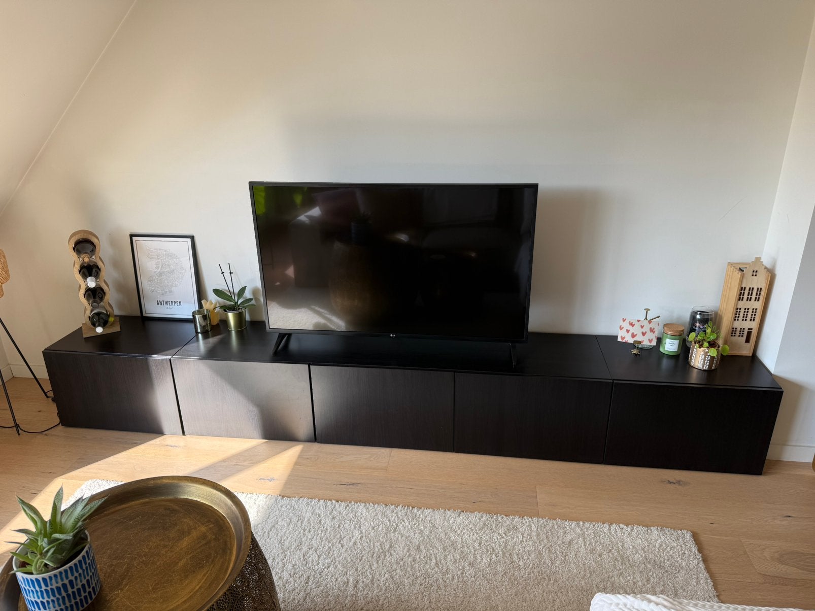 Ikea TV-meubel zwart, Enlèvement, Comme neuf