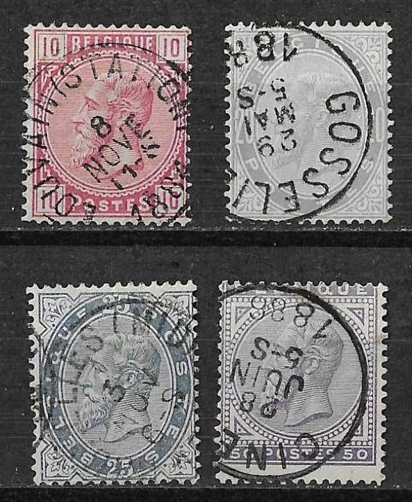 België OPC 38-41 Koning Leopold II, Ophalen of Verzenden, Gestempeld, Koninklijk huis