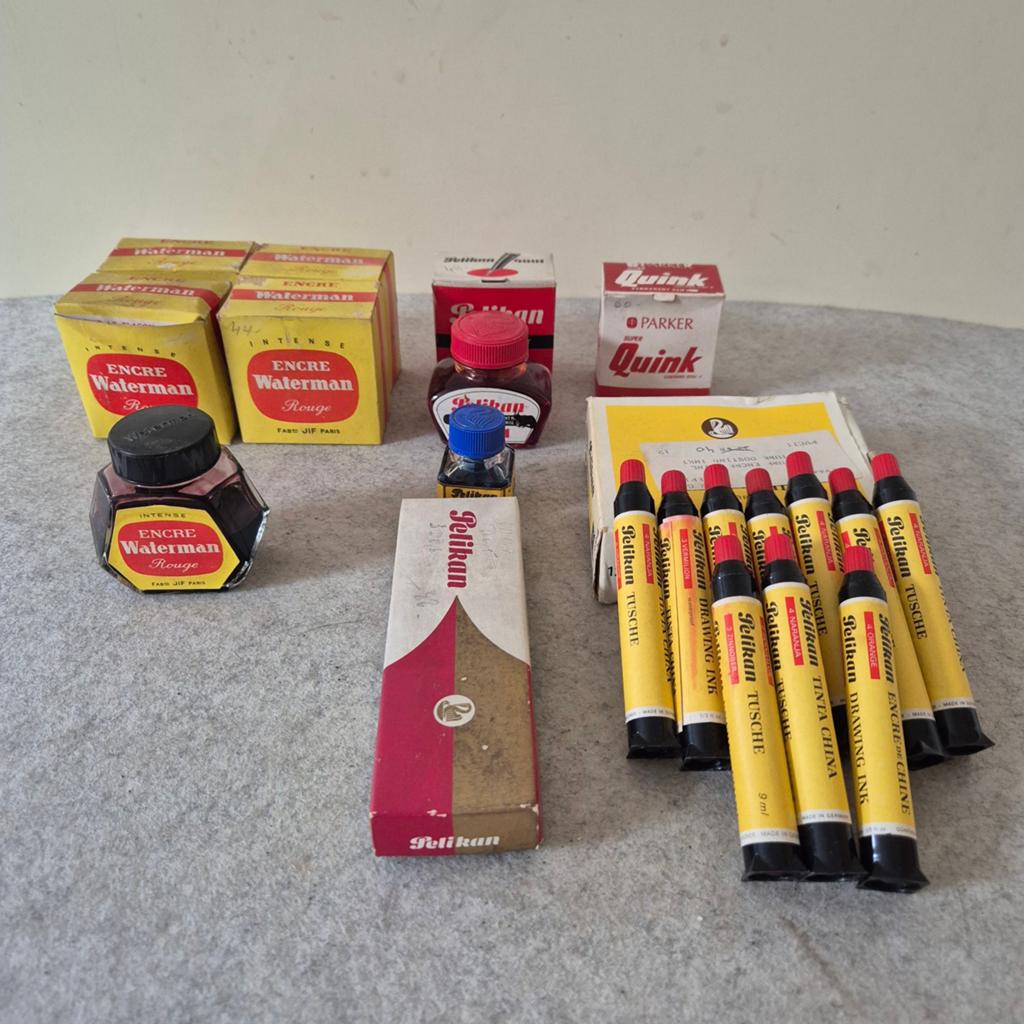 Vintage inktpotten, Parker, Pelikan en Waterman, Verzamelen, Ophalen of Verzenden