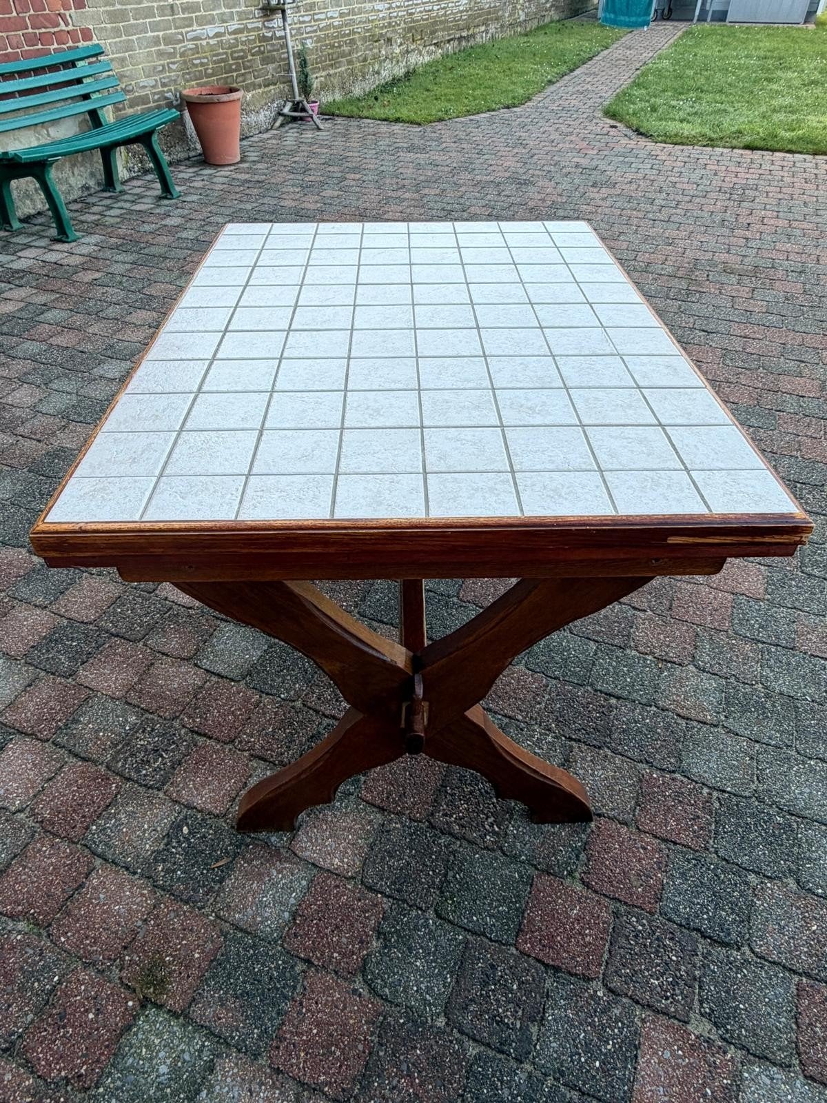 belle table de cuisine ou salle à manger, Maison & Meubles, 150 à 200 cm, Cinq personnes ou plus, Enlèvement, Utilisé