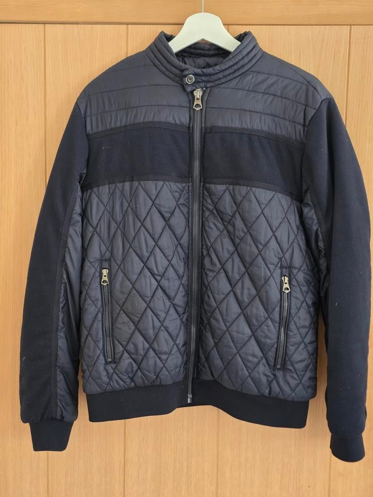 Jas tussenseizoen van zara man zwart marineblauw, Kleding | Heren, Jassen | Zomer, Maat 52/54 (L), Blauw, Ophalen of Verzenden