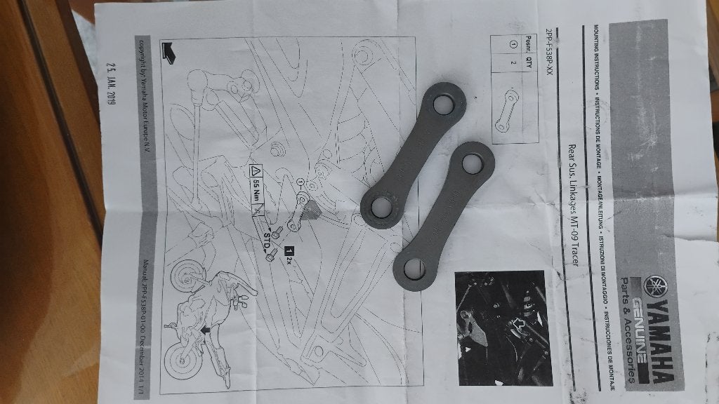 Verlagings kit Yamaha tracer 900 en 900GT, Enlèvement, Utilisé