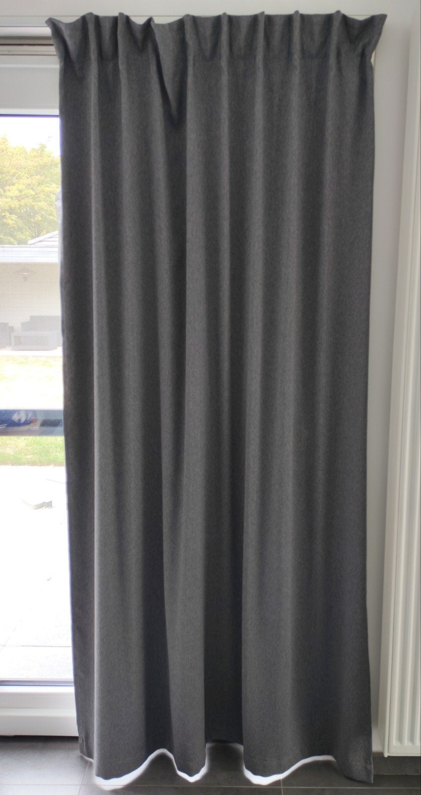 Rideaux gris clair (8 pièces), 143 cm, Autres marques, Gris, Comme neuf