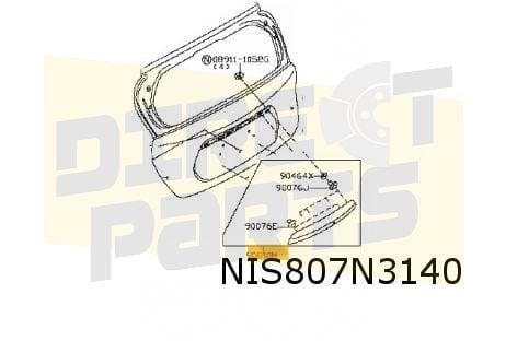Nissan Note greep achterklep (te spuiten) (E12) (8/13-5/17), -, Nieuw, Ophalen of Verzenden, Achter