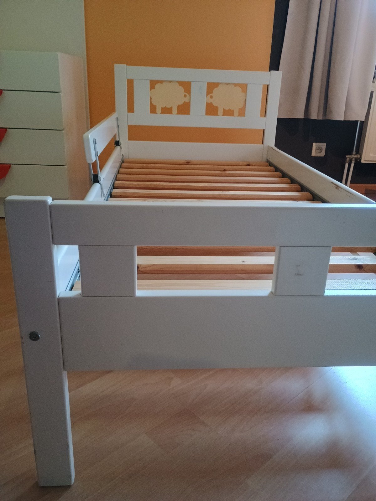 kritter Ikea peuterbed 70cm x 160cm wit, Ophalen, Lattenbodem
