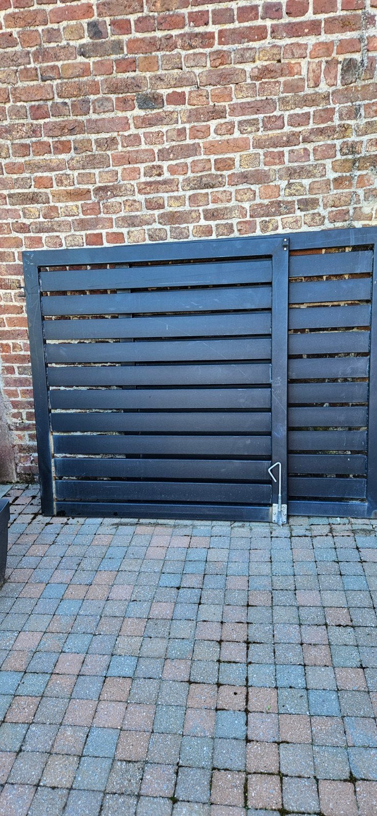 dubbele ijzer poort, Tuin en Terras, Ophalen, IJzer