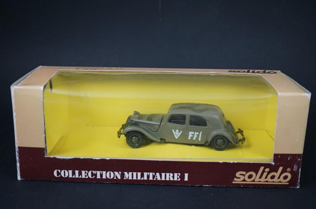 Solido Citroën FFI vrij Frans leger WO2 - 1/43 - TOP, Hobby en Vrije tijd, Ophalen of Verzenden, Solido