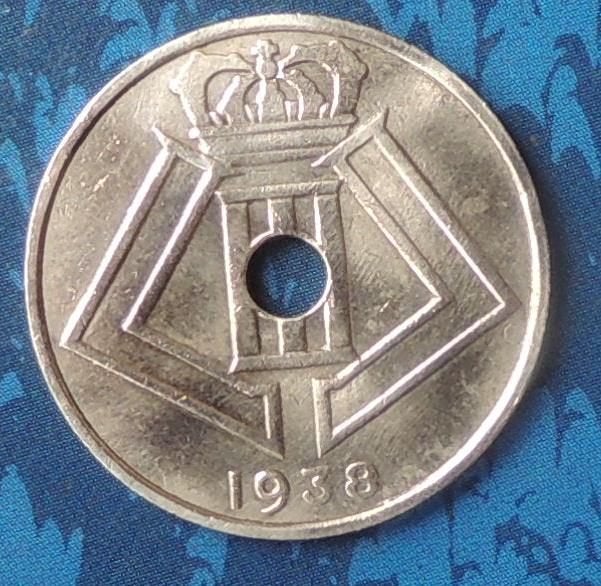 1938 25 centimes FRNL, Timbres & Monnaies, Monnaies | Belgique, Envoi, Métal, Monnaie en vrac