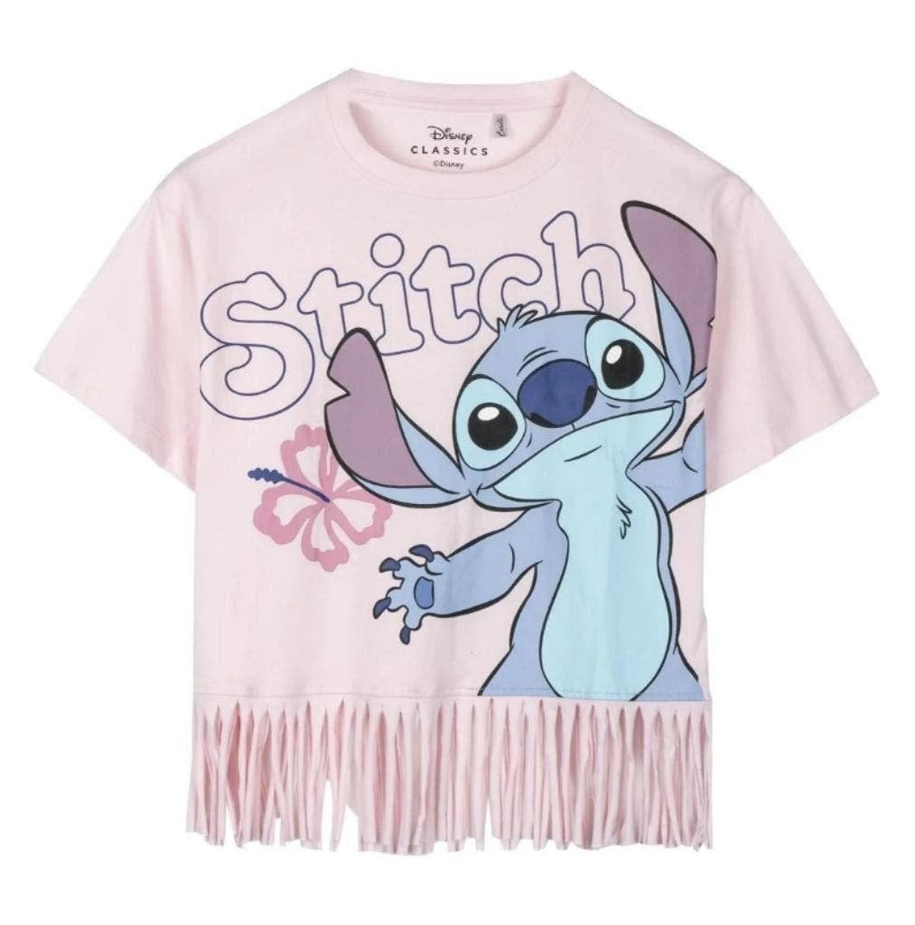 Roze Stitch T-shirt - Disney - Maat 116 - Katoen, Kinderen en Baby's, Kinderkleding | Maat 116, Stitch, Meisje, Nieuw, Ophalen of Verzenden