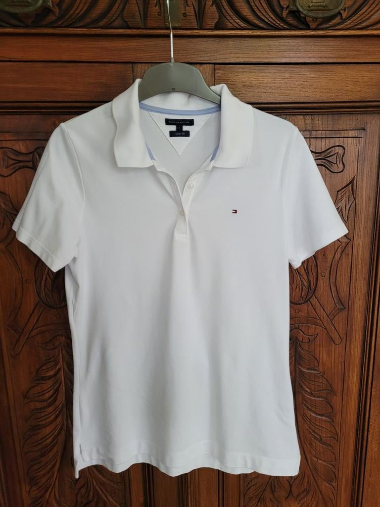 Dames polo merk Tommy Hilfiger, L...nieuw, Ophalen of Verzenden, Maat 42/44 (L), Wit