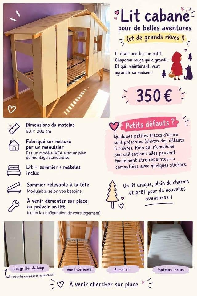 Cabinebed, Ophalen, 85 tot 100 cm, Gebruikt, Hoogslaper of Stapelbed