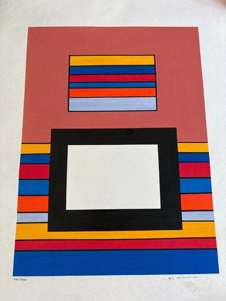 Guy Vandenbranden – Prachtige Geometrische Zeefdruk, Ophalen of Verzenden