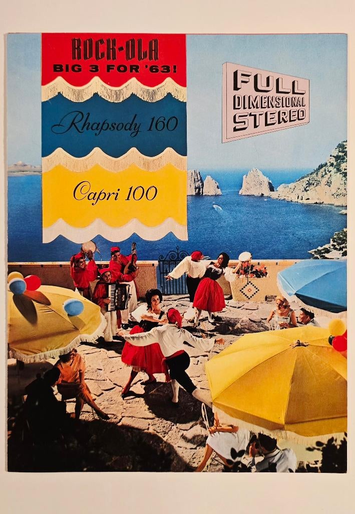 ROCK-OLA Model RHAPSODY -CAPRI Juke-Box 1963 originele map, Verzamelen, Ophalen of Verzenden, Gebruikt