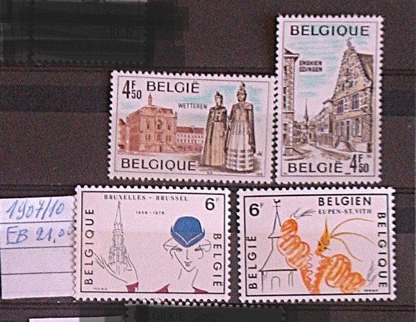 Belgique  1907/10  **/mnh, Timbres & Monnaies, Timbres | Europe | Belgique, Neuf, Non oblitéré, Gomme originale, Envoi