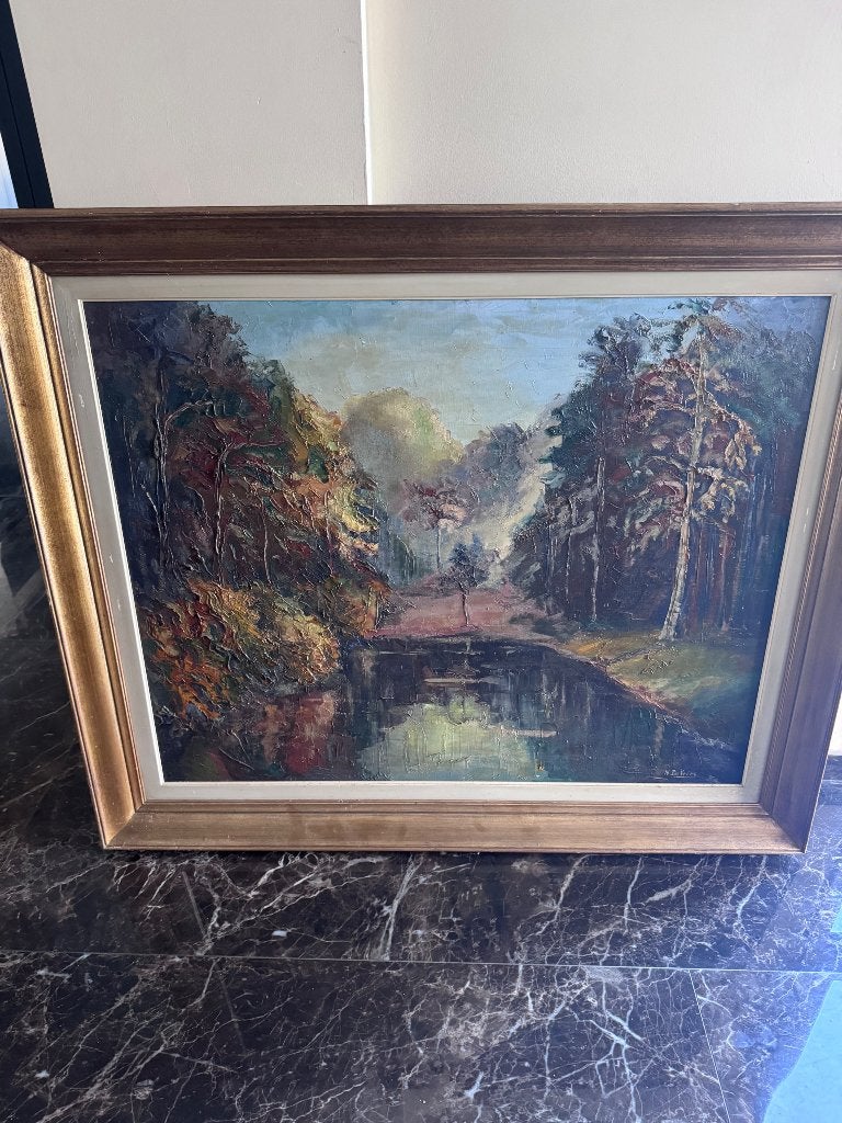Schilderij, Enlèvement, Signé
