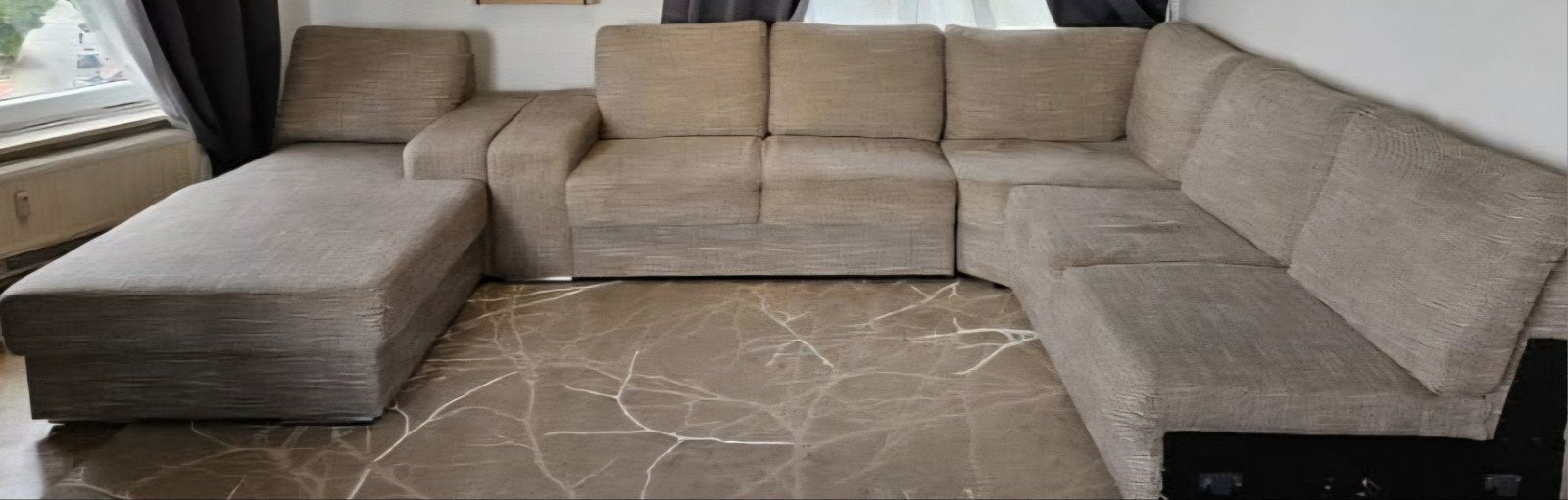 Sofa, Ophalen, Zo goed als nieuw, Hout, U-vormige modulaire sofa