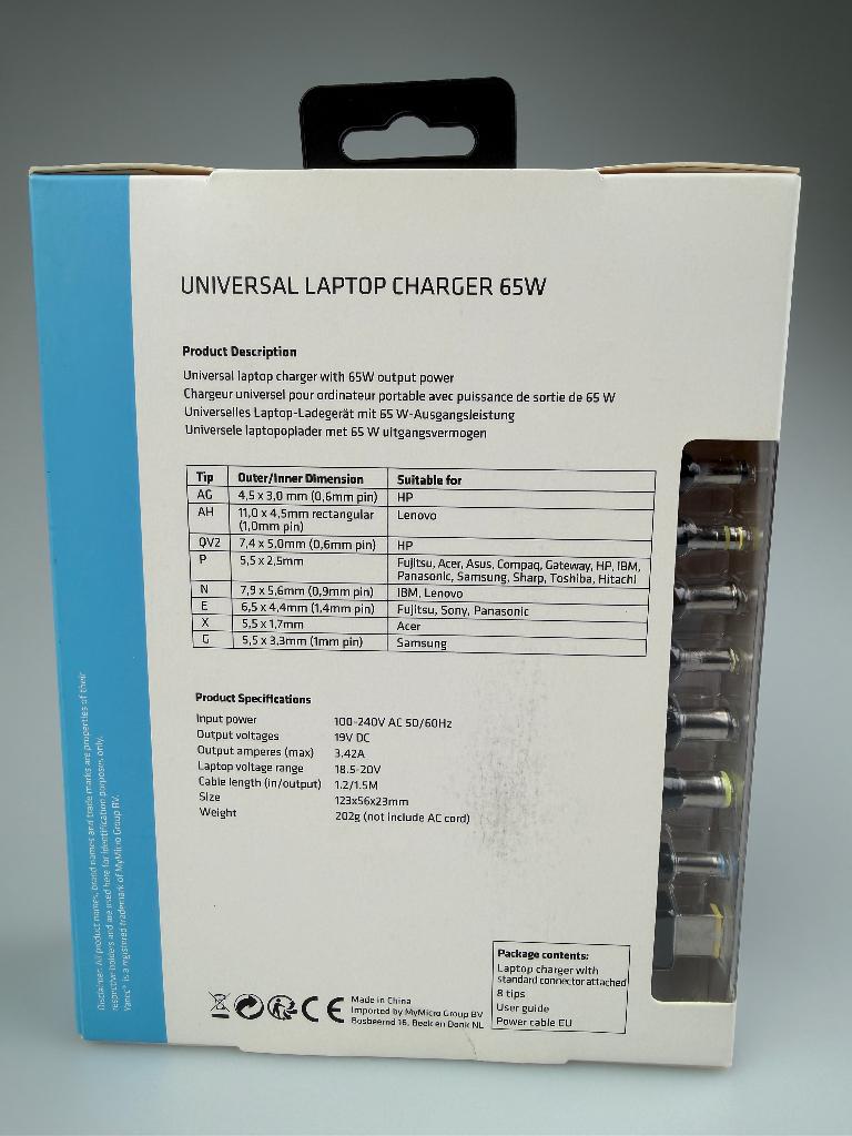 Chargeur universel pour ordinateur portable 65W, Informatique & Logiciels, Chargeurs d'ordinateur portable, Enlèvement ou Envoi