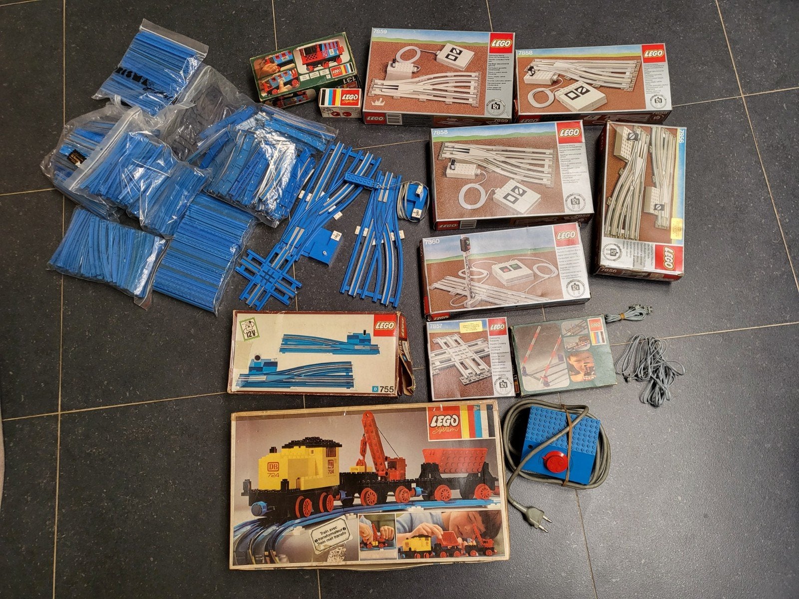 Lot Lego trein en sporen + toebehoren '70s - '80s, Kinderen en Baby's, Ophalen of Verzenden, Lego