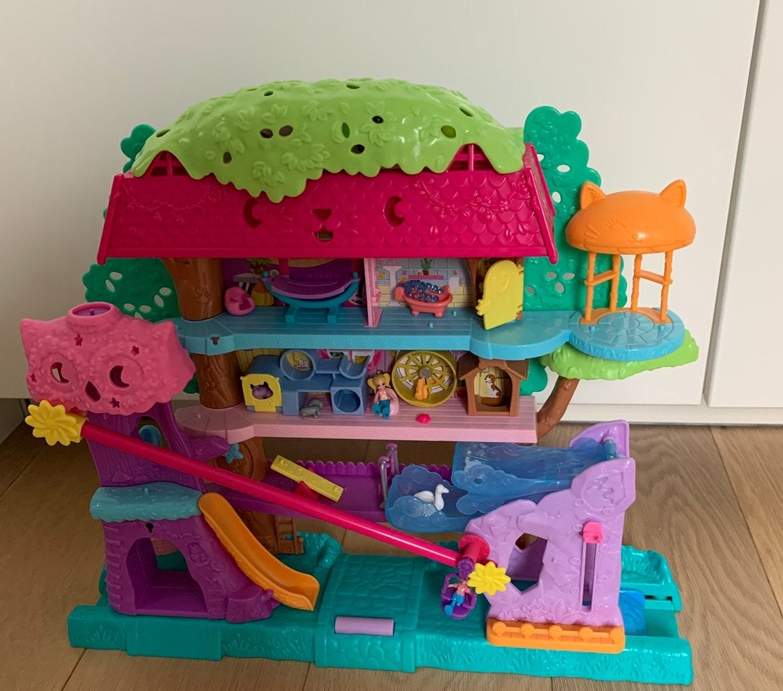 Polly Pocket Pollyville Dierenfeest in de boomhut, Ophalen of Verzenden, Zo goed als nieuw, Meisje