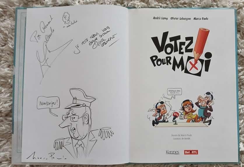 BD Votez pour moi 1 Lamy Leborgne Paulo Dédicace EO Neuf, Eén stripboek, Ophalen of Verzenden, Nieuw
