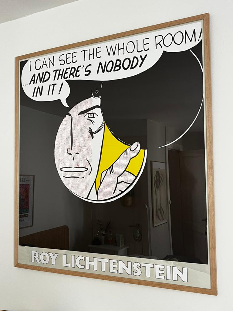 Lithografie Lichtenstein ingekaderd, Antiek en Kunst, Ophalen
