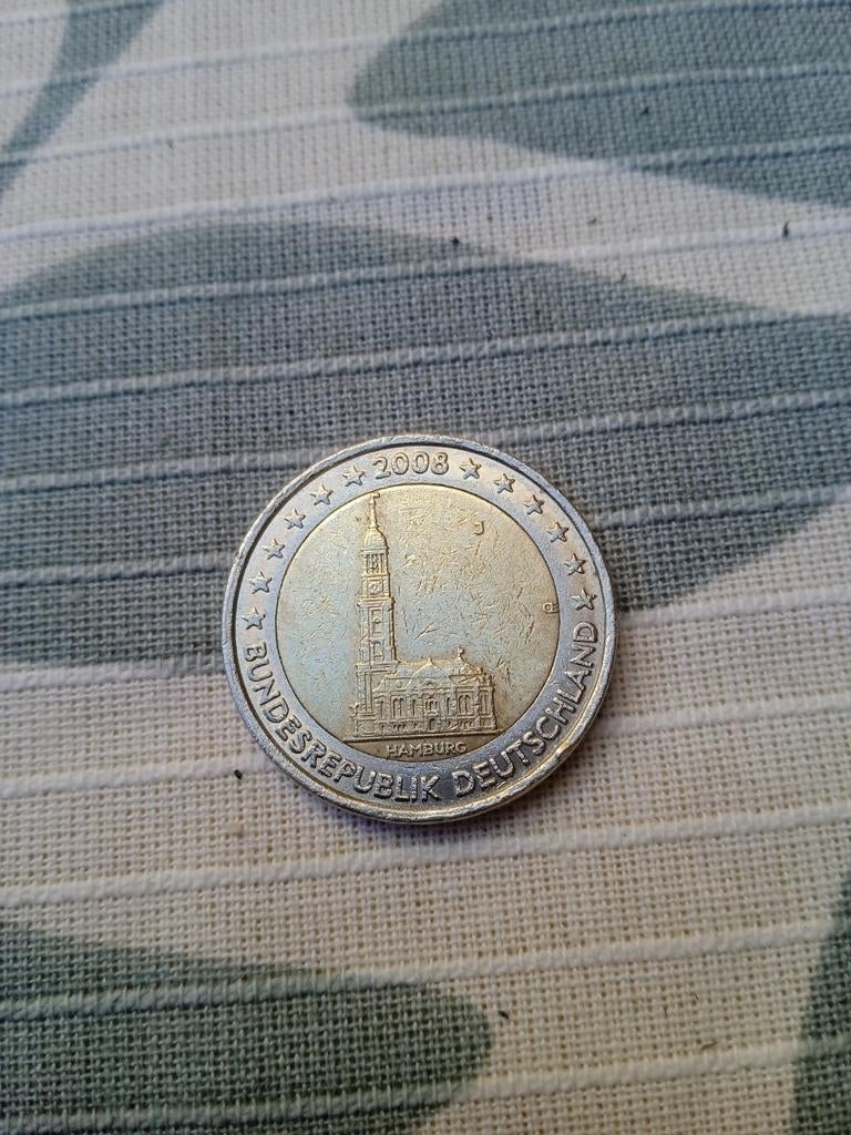 Herdenkingsmunt Duitsland 2 Euro 2008 ( Hamburg ), Ophalen, Duitsland, Losse munt