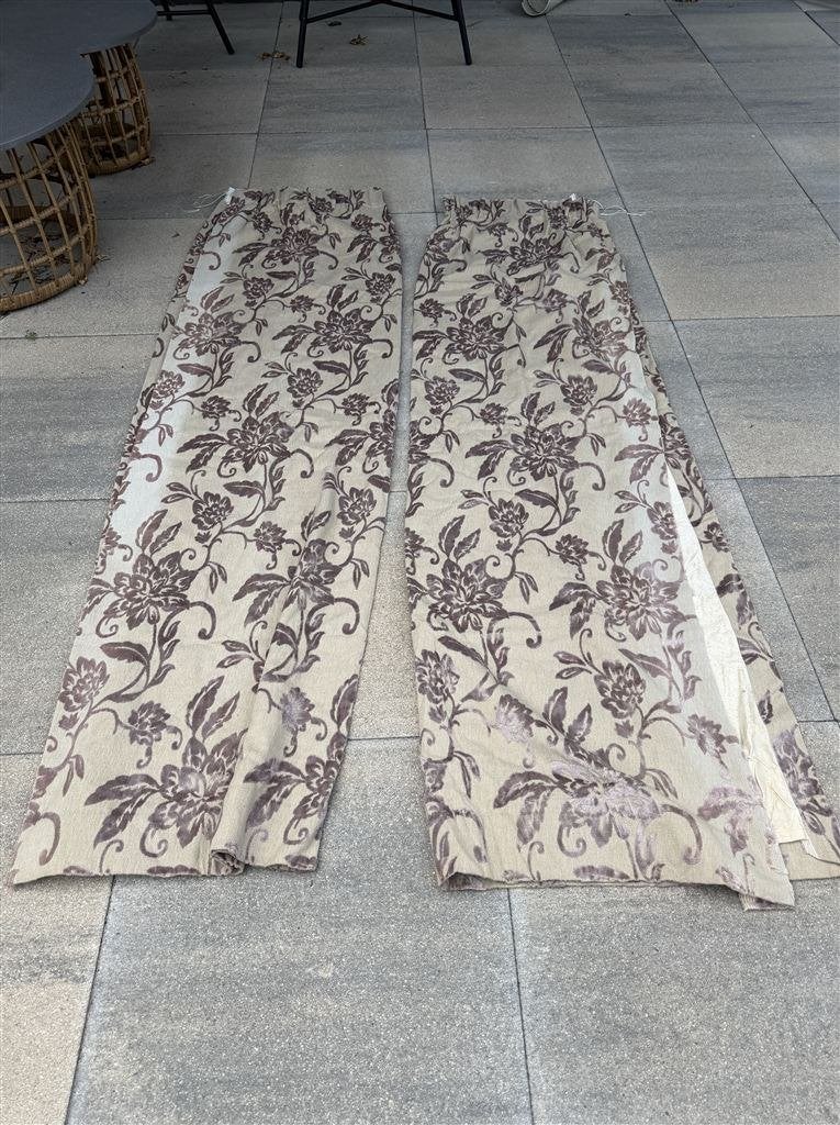 Laura Ashley Cut Velvet Gordijnen - 2 Stuks, Enlèvement ou Envoi, Comme neuf