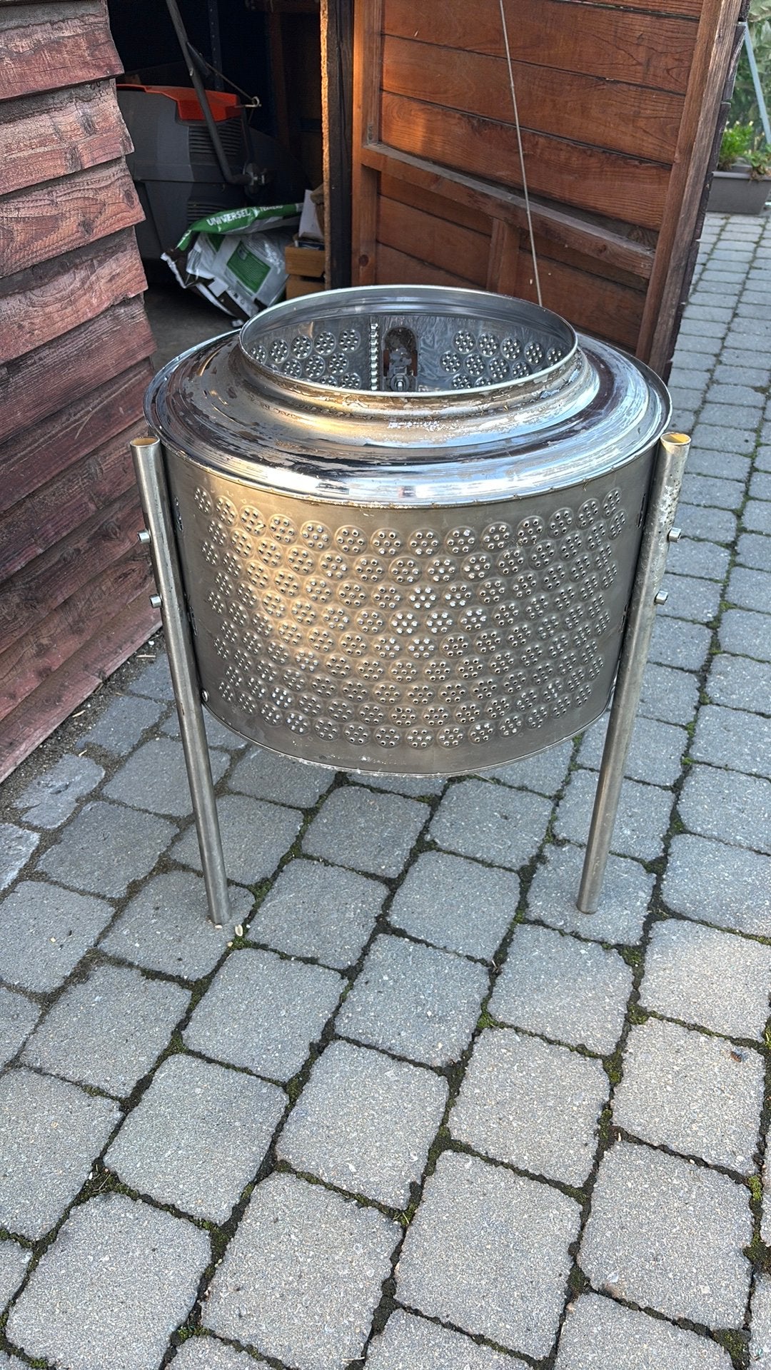 Nieuwe Vuurkorf van wastrommel, Tuin en Terras, Ophalen, Zo goed als nieuw, Vuurkorf