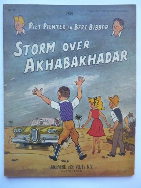 Piet Pienter en Bert Bibber 1ste reeks nr.12 1ste druk 1959, Gelezen, Eén stripboek, Ophalen of Verzenden, POM