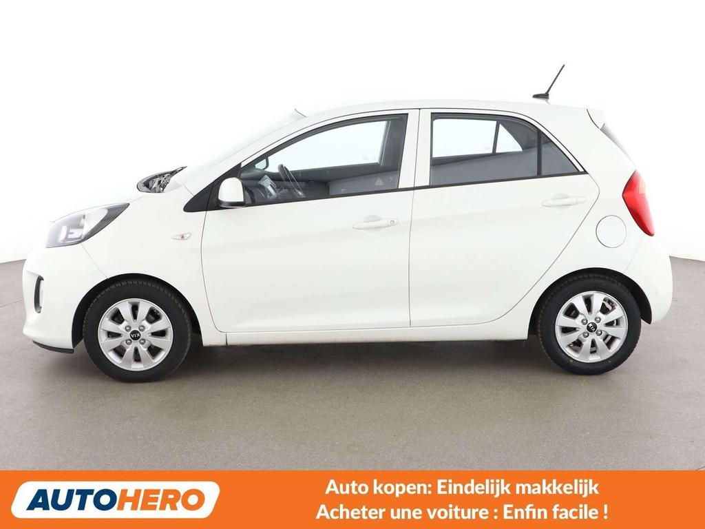 Kia Picanto 1.2 Spirit (bj 2016, automaat), Auto's, Stof, Gebruikt, Zwart, Wit