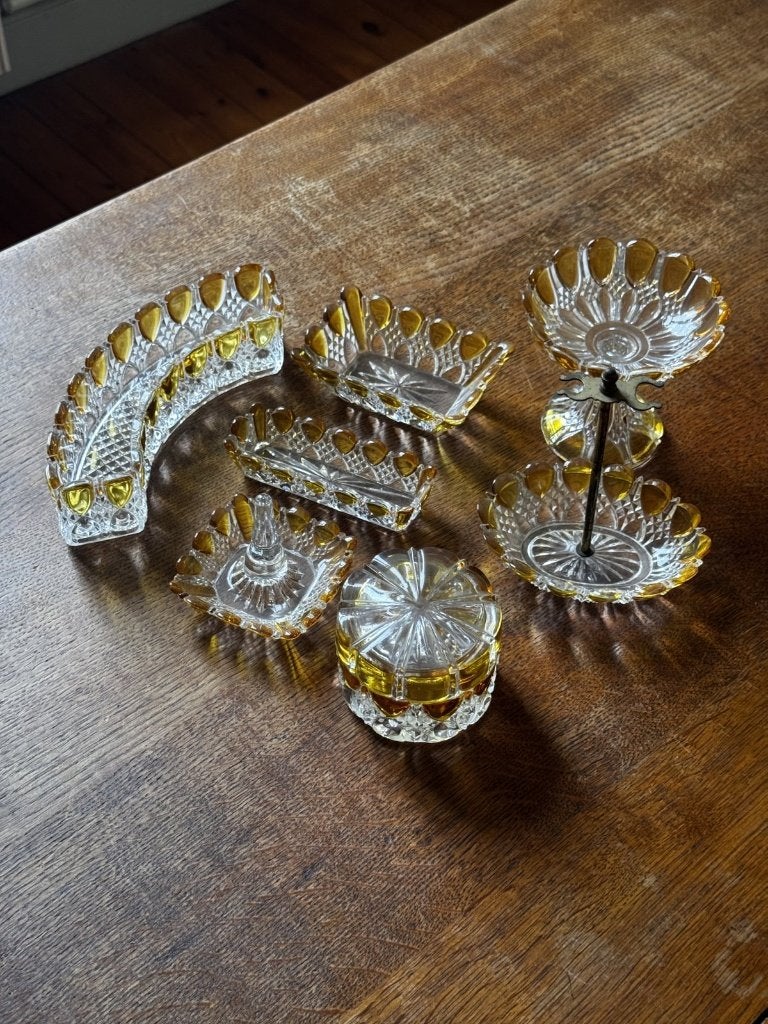 Val Saint Lambert Valambert toiletset 6-delig, amber, Ophalen