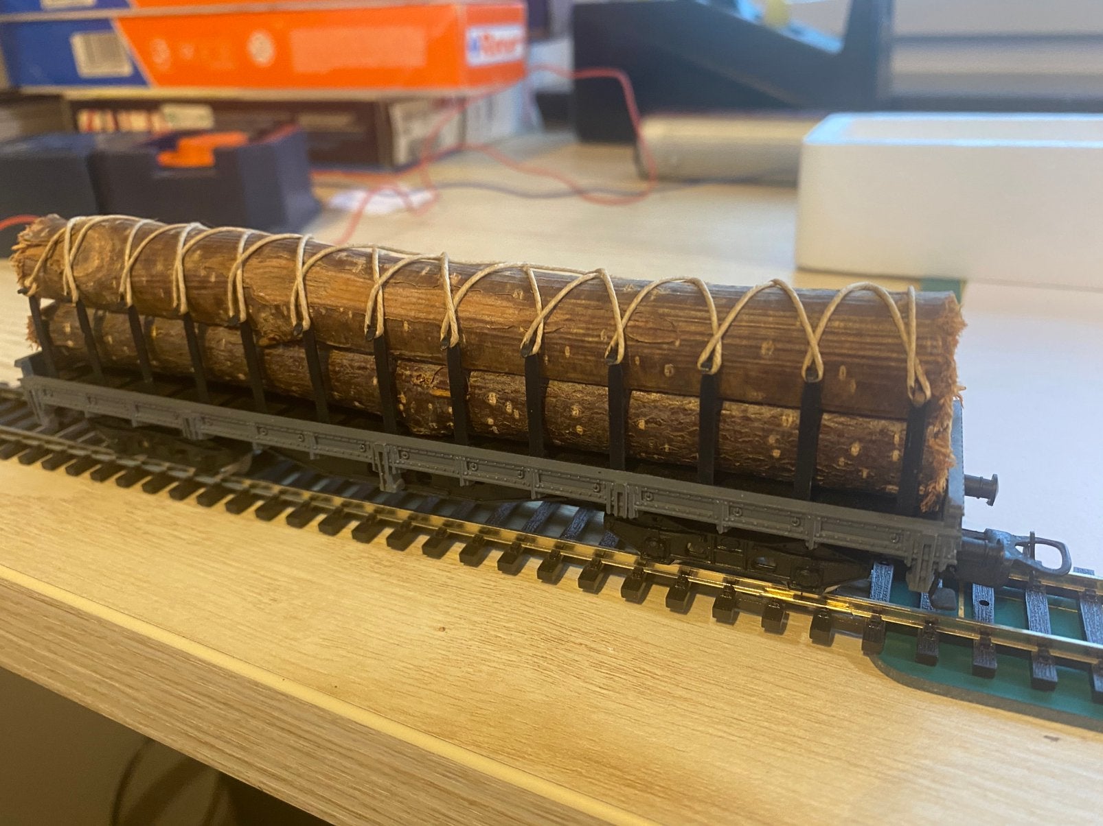 Electrotren 5124 H0 renfe wagon met boomstammen, Enlèvement ou Envoi, Comme neuf, Wagon