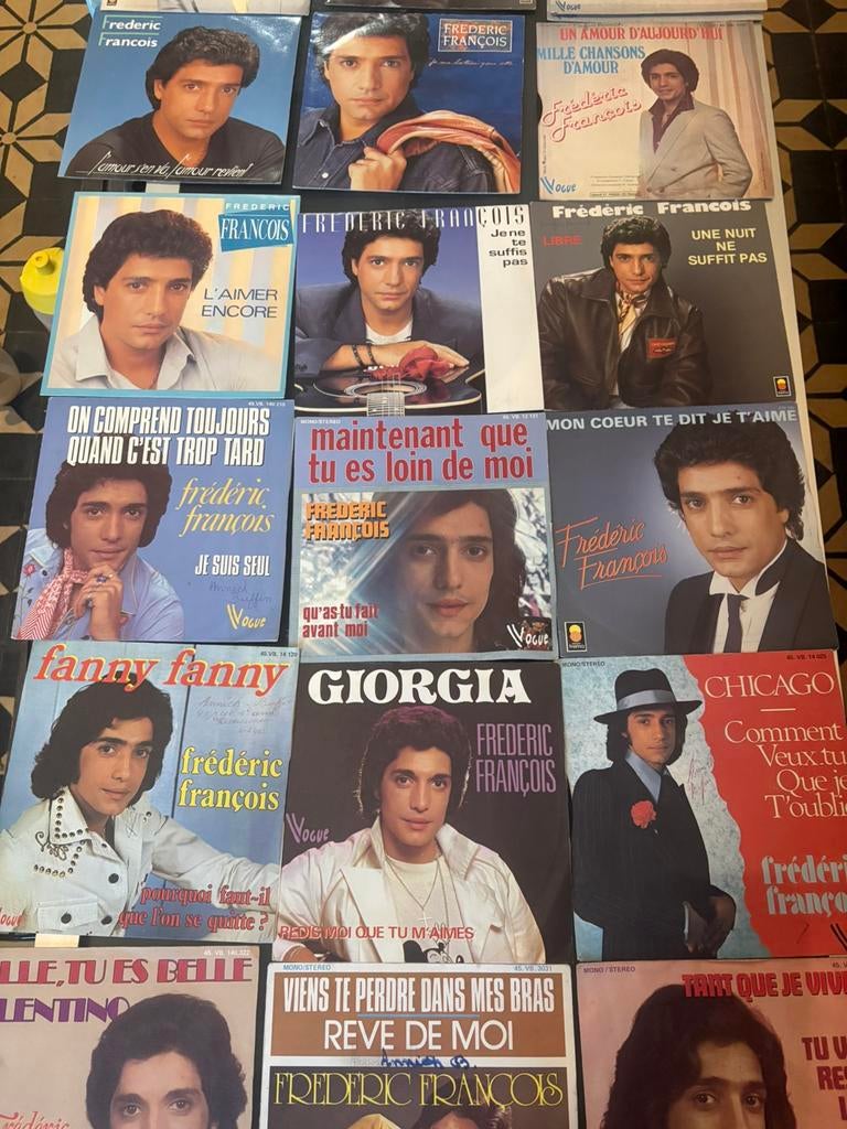 Lots de 45 tours Frédéric François 25 vinyles 25€, Enlèvement ou Envoi, Comme neuf