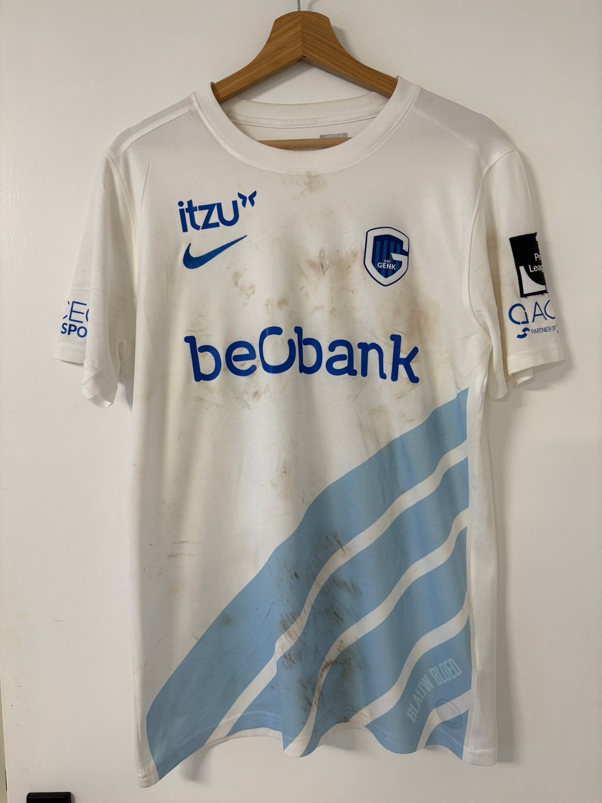 Matchworn shirt KRC Genk, Collections, Enlèvement ou Envoi, Comme neuf, Maillot