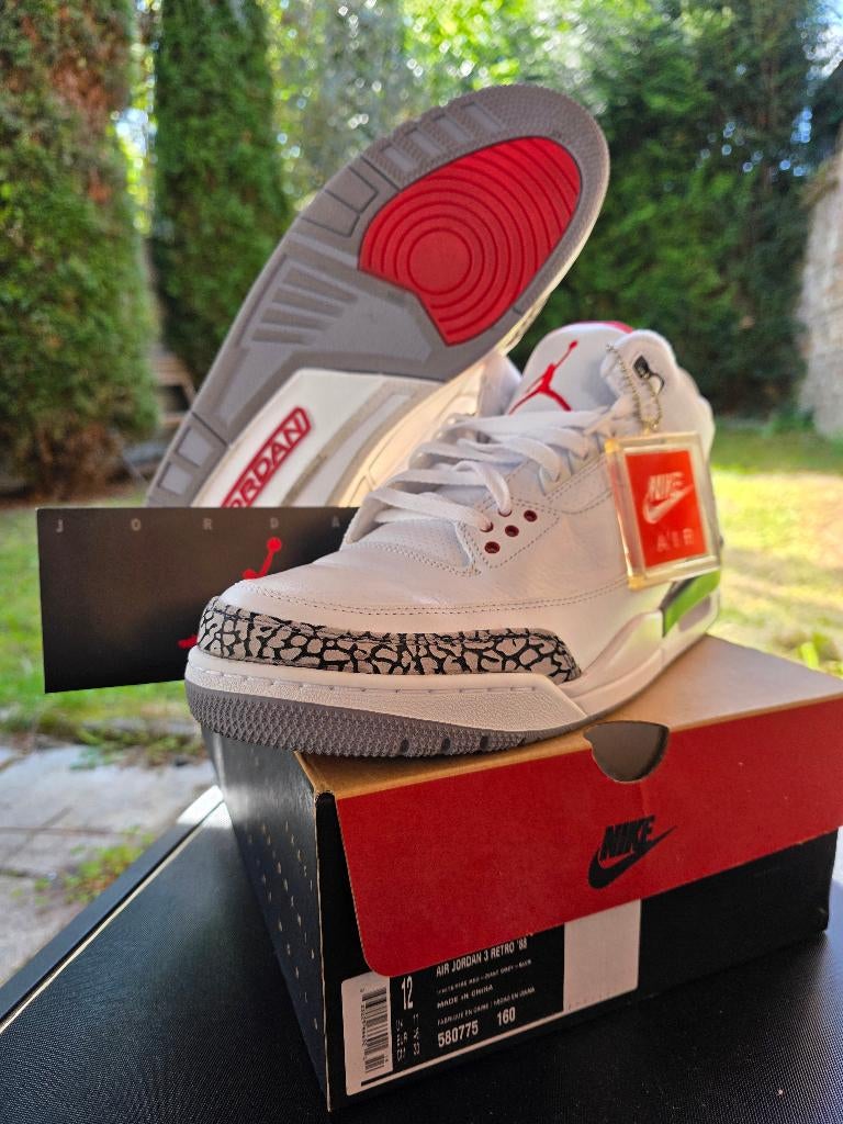 Ai jordan 3 retro 88 2013 nike, Comme neuf, Enlèvement, Blanc, Jordan