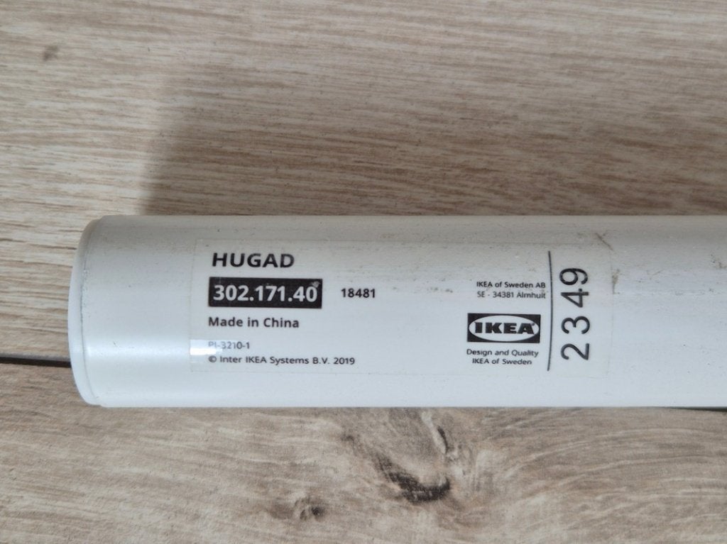 IKEA HUGAD gordijnroede, Huis en Inrichting, Ophalen, Gebruikt, Wit