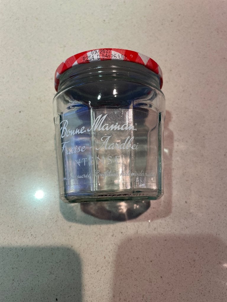 Confituur potten, Ophalen, Zo goed als nieuw, Glas, Pot, Bus of Blik