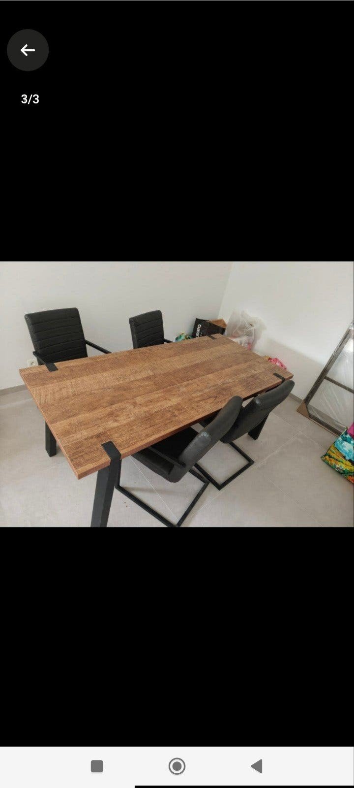 eettafel met 4 stoelen, Ophalen, Bruin