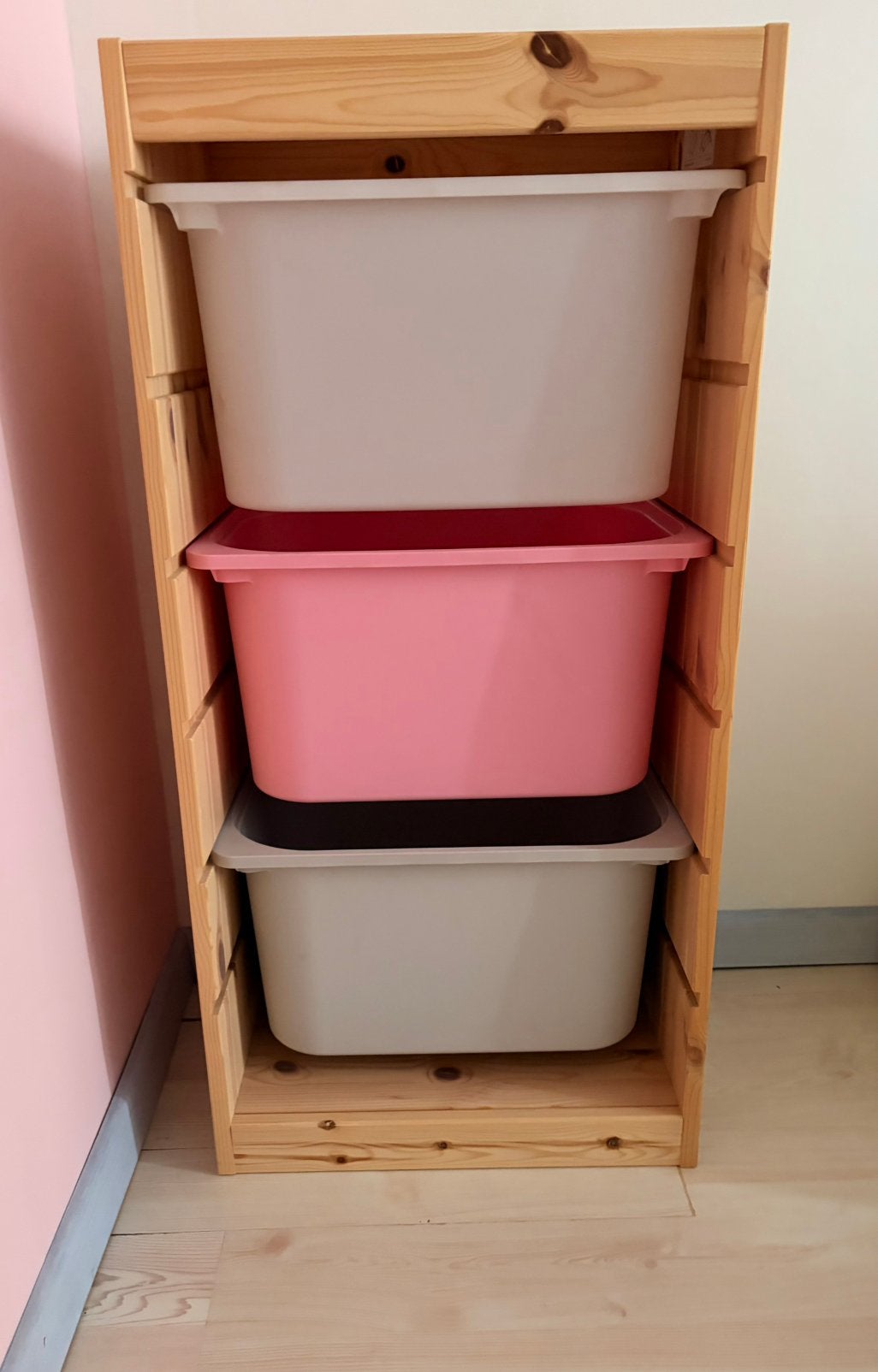 Trofast opbergkast Ikea met bakken, Ophalen, Gebruikt, Minder dan 50 cm, 90 tot 105 cm