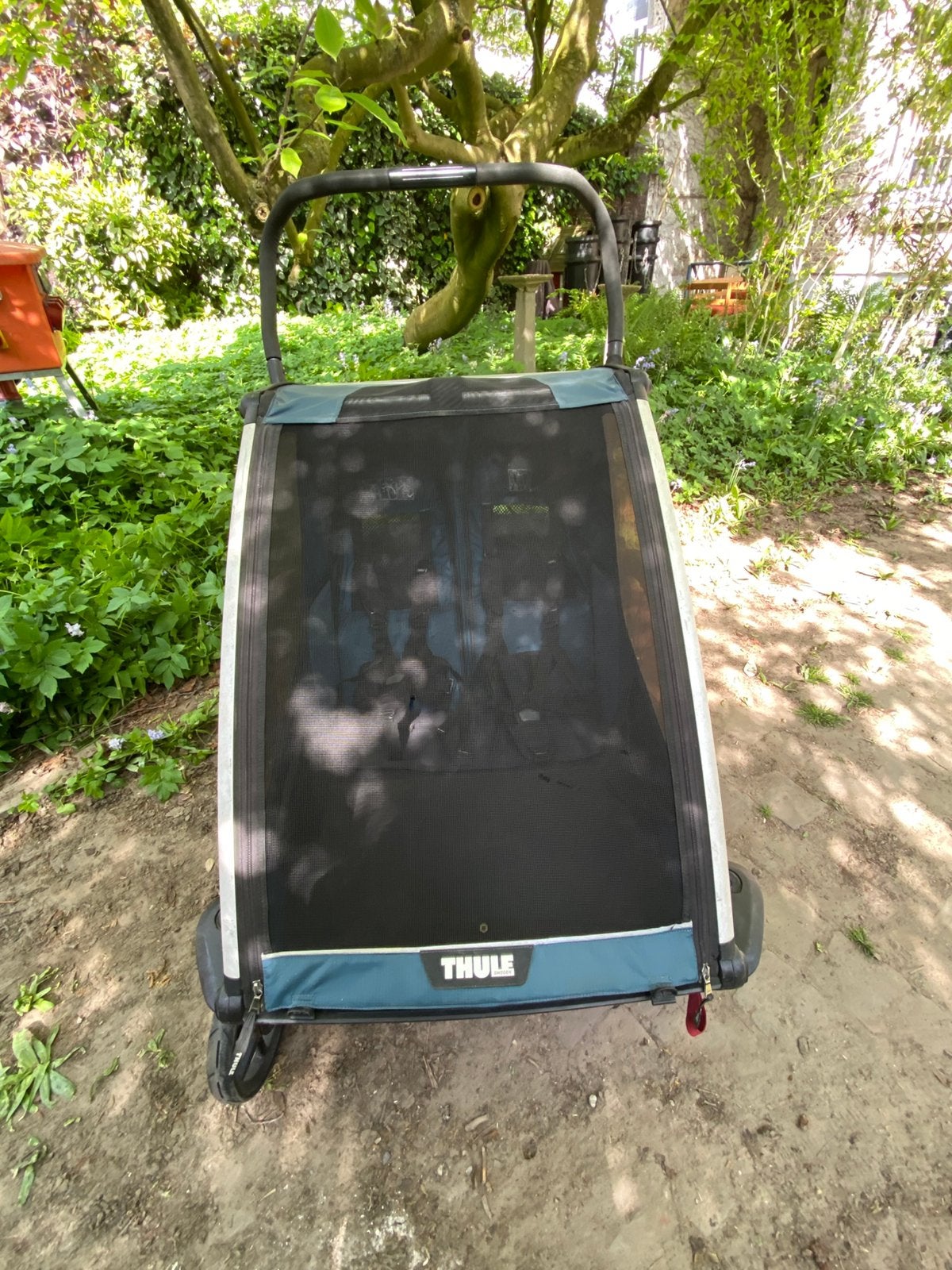 Thule Chariot Cross 2 double, Fietsen en Brommers, Fietsaccessoires | Aanhangwagens en Karren, Ophalen, Gebruikt