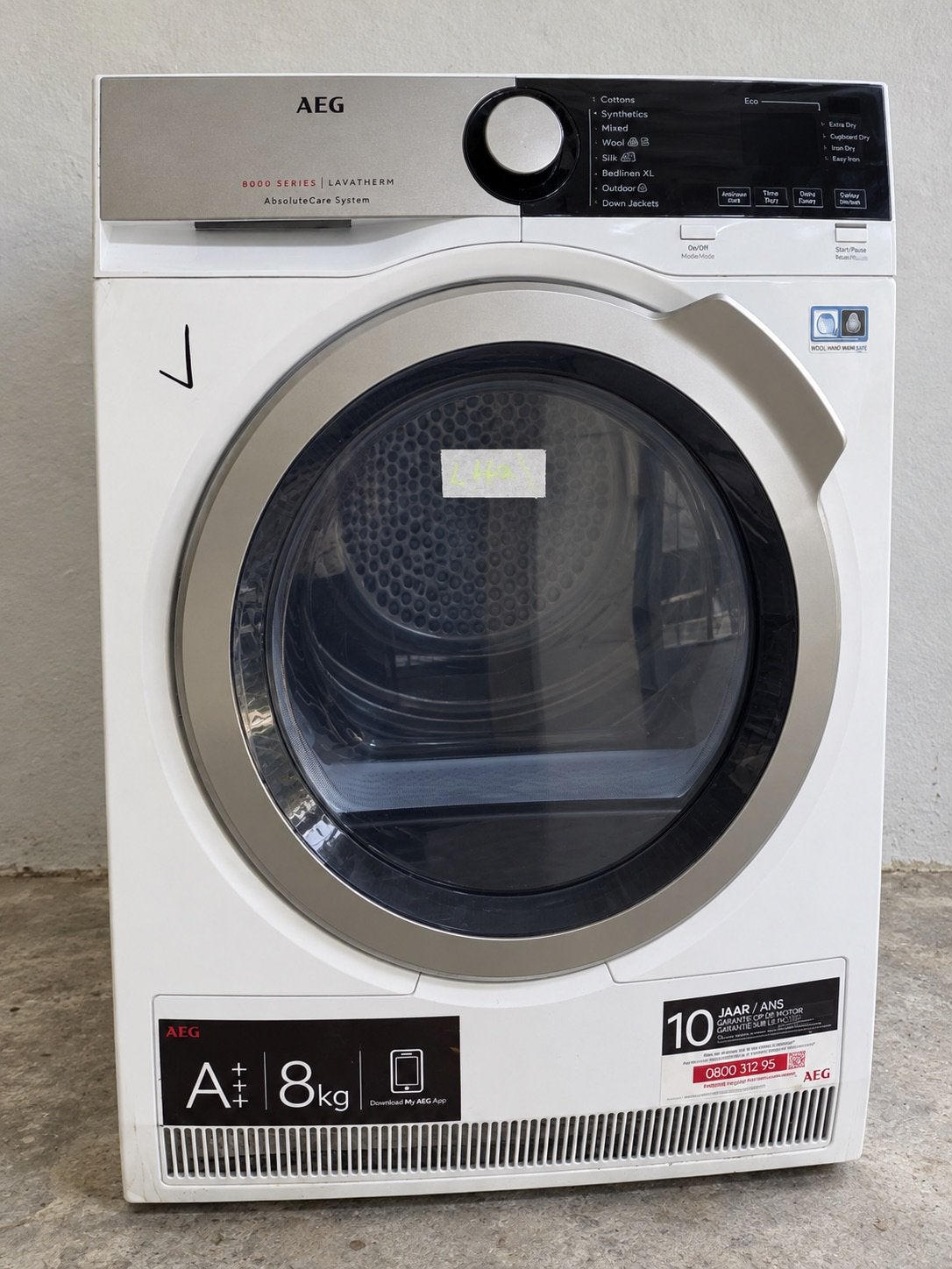 AEG SERIE 8000 Categorie A wasdroger van 8 kg met garantie, Elektronische apparatuur, Ophalen, Zo goed als nieuw