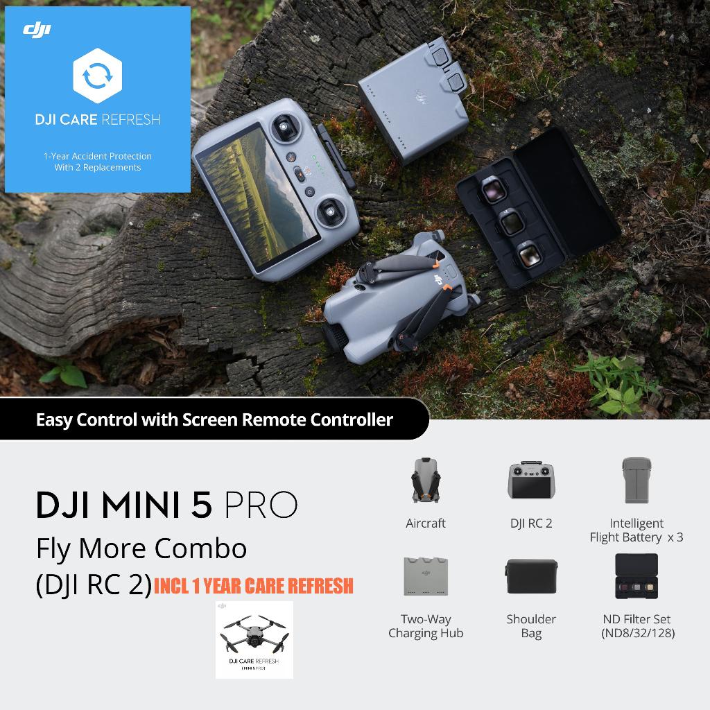 DJI MINI 5 PRO RC2 FLY MORE COMBO INCL 1J CARE REFRESH, Hobby en Vrije tijd, Modelbouw | Radiografisch | Helikopters en Quadcopters