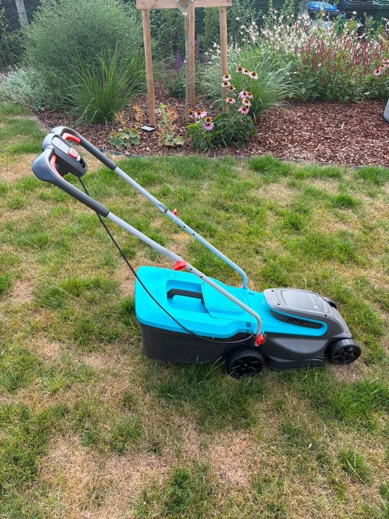 grasmachine, Jardin & Terrasse, Tondeuses à gazon, Tondeuse rotative, 30 à 39 cm, Enlèvement, Utilisé